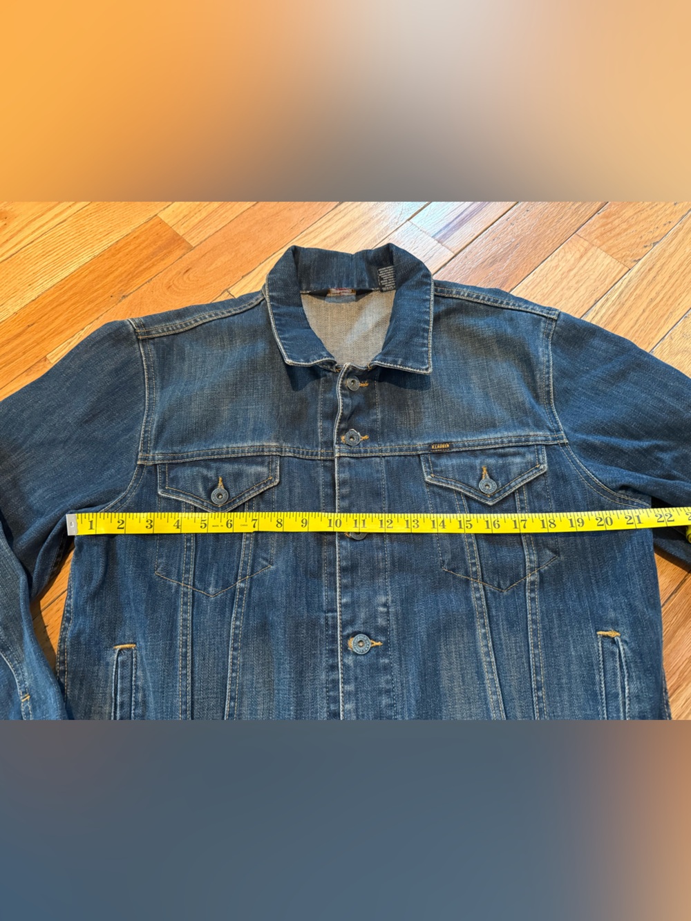 VTG Polo Jeans Company Ralph Lauren Trucker Jacket Dark Wash Denim Men’s Size S - Picture 14 of 16